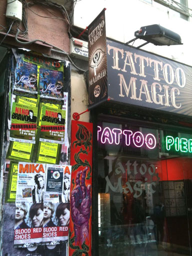 Lots of tattoo places but not so many people with them