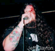 Jeff with blood on face. No ketchup was hurt in the making of this concert.